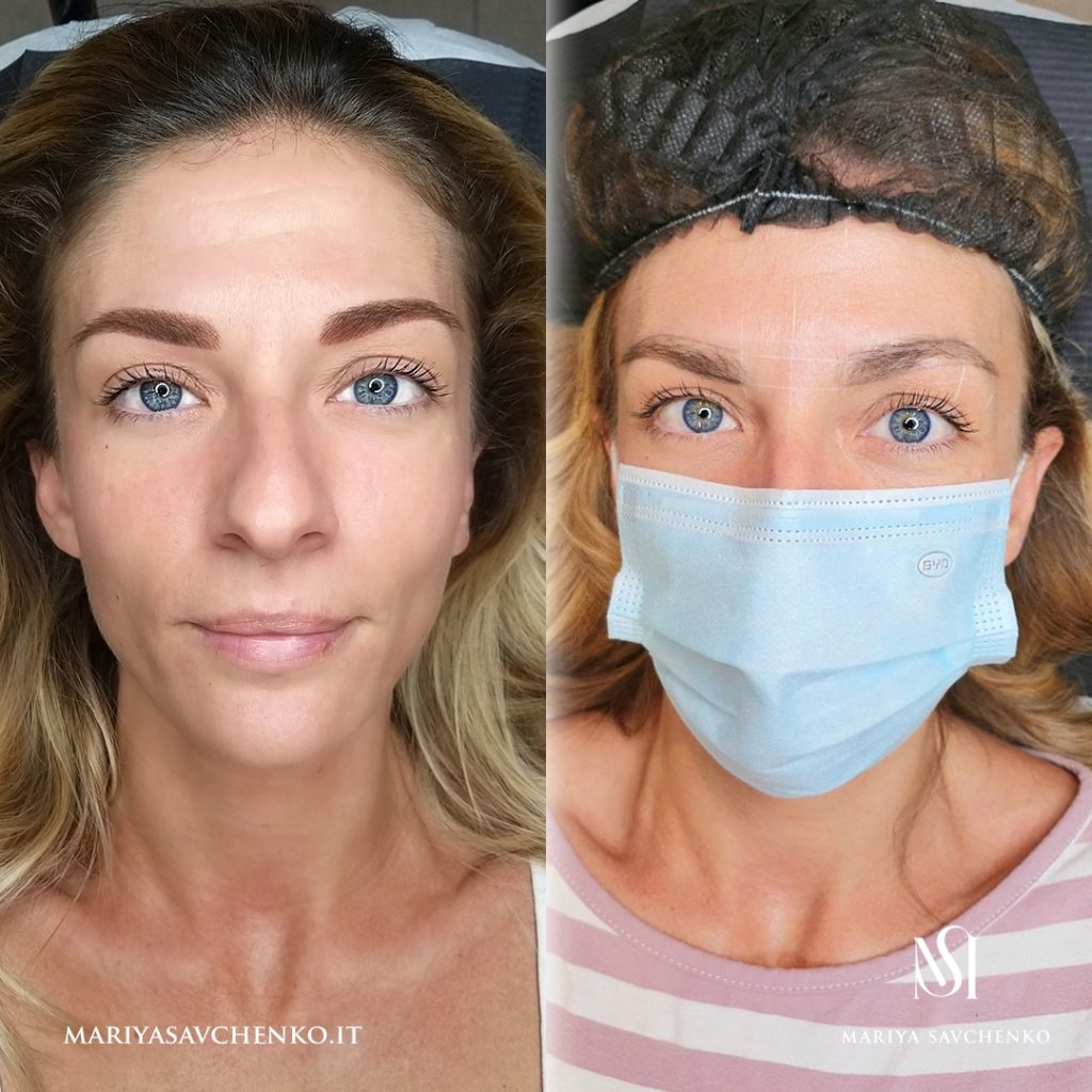 Trucco permanente sopracciglia, le foto del prima e del dopo