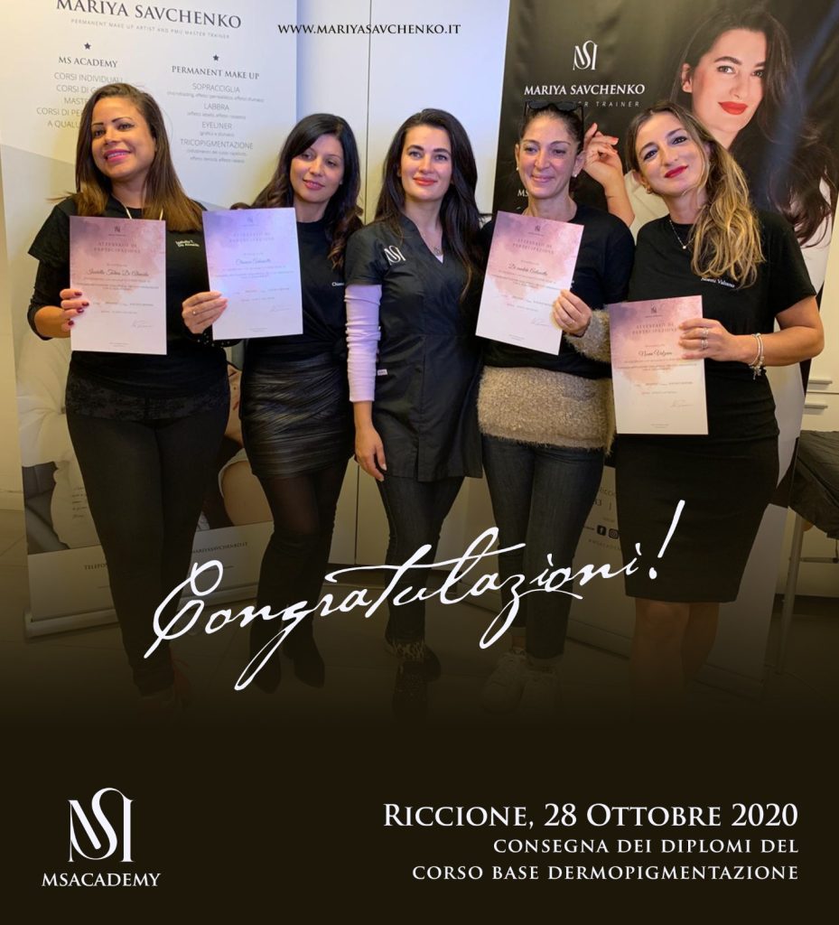 Con le allieve di Ottobre, durante la consegna degli attestati