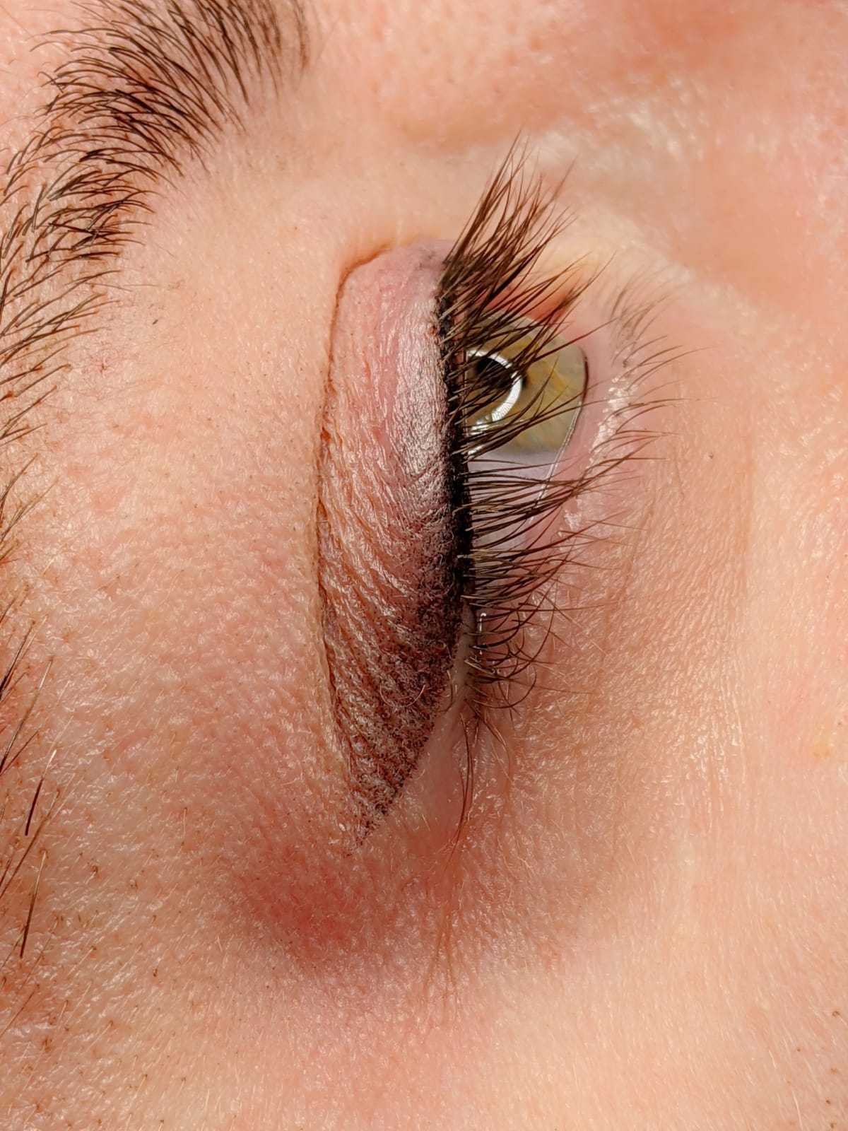 Il lavoro di eyeliner sfumato eseguito con il trucco permanente (Riccione)