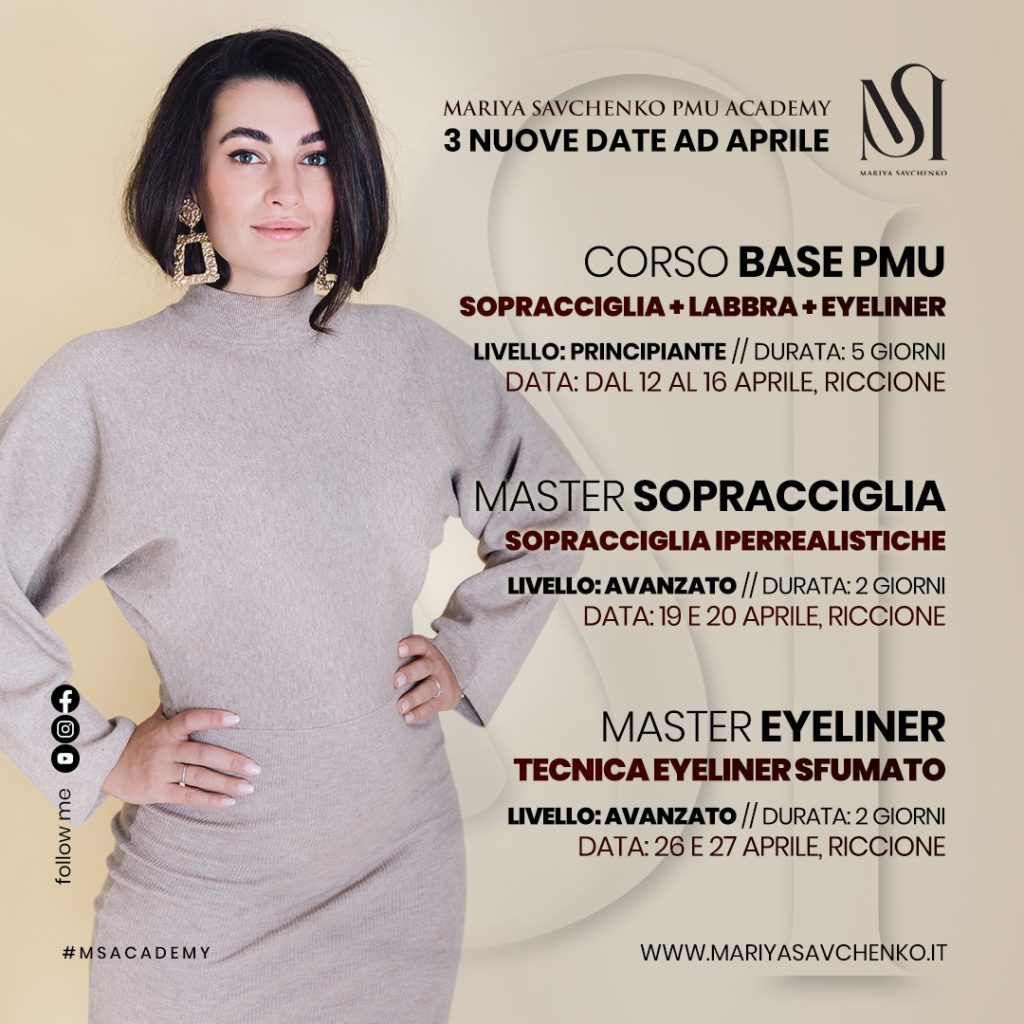 Corsi dermopigmentazione di Aprile