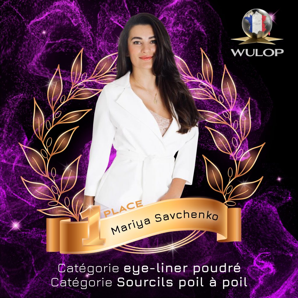 Mariya savchenko campionessa Wulop trucco permanente sopracciglia e eyeliner sfumato