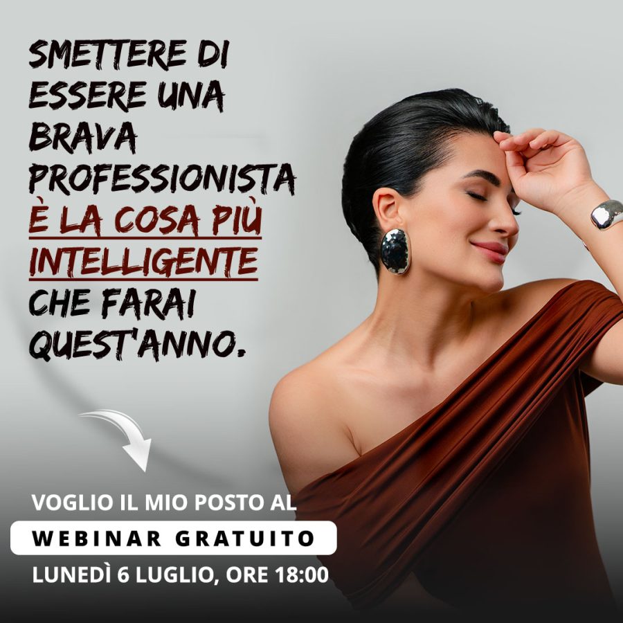 Webinar 6 luglio - La trappola della brava professionista